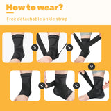 JIUFENTIAN Ankle Brace for Women an Men Adjustable Compression Sleeve (Pair)-Ankle Support Heel Brace for Achilles Tendonitis, Plantar Fasciitis-Eases Swelling and Sprained Ankle(Grey,X-Large)