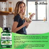 Dr.hillma DIM Supplement 200MG Diindolylmethane to Support Hormone Detox Balance Estrogen Supportments Metabolism Menopause Acne Hot Flashes Relief Support Antioxidant Detoxification(60 Capsules)