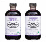 Fat Stone Farm Pure Organic Elderberry Juice 2x 9.3 fl. oz (New)