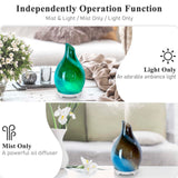 Essential Oil Diffuser Aromatherapy Diffuser- 120ml Art Glass Ultrasonic Cool Mist Scent Aroma Oil Diffuser with Auto Shut-Off Protection & 7 Colors Night Light for Home Office Decor&Gift (Starry Sky)