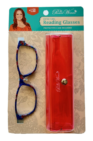 THE PIONEER WOMAN Reading Glasses With Protective Case (Heritage Floral+1.50)