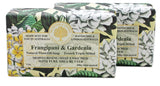 Wavertree & London Frangipani Gardenia Scented Natural Soap (2 Bars), 7oz Moisturizing French Triple Milled Soap Bars enriched with shea butter - Pure Plant Oil Bath & Body Soap for All Skin Types