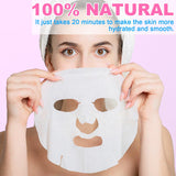 VESPRO 100 Pack Collagen Essence Sheet Facial Masks, Face Masks Skincare, Hydrating Face Masks, For All Skin Types, Moisturizing and Soothing, Natural Skin Care Spa Face Mask