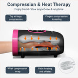 QUINEAR Hand Massager, Gift for Mom Wife - Cordless Hand Massager with Heat and Compression for Arthritis, Carpal Tunnel and Stiff Joints - Gifts for Women Men- FSA/HSA Eligible (Pink)