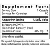 Allergy Research Group Berberine 500mg Supplement - Multi-Faceted Metabolic Support, Supports Healthy Cholesterol, Indian Barberry Root, Hypoallergenic, Vegetarian Capsules - 90 Count