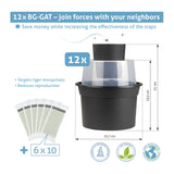 BIOGENTS BG-GAT2 Yard Control (Pack of 12) • Non-Electrical Outdoor Trap for Egg Laying Asian Tiger and Dengue Type • Position in Your Patio