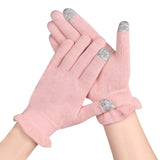 Donfri 6 Pairs Cotton Moisturizing Gloves Overnight Touchscreen Fingers for SPA Dry Hands Hand Care Day and Night Moisturizing (Medium-Pink)