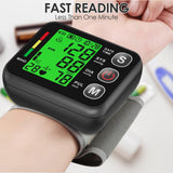 Wrist Blood Pressure Monitor -Bp Monitor, Automatic Blood Pressure Cuff Wrist 13.5-19.5 cm, High Accuracy, Backlit LCD Screen - 2 * 99 Sets of Memory for Home/Travel/Office Use
