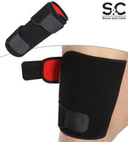 Adjustable Thigh Brace Support, Quadriceps Support and Thigh Wraps for Men and Women. Unisex Breathable Neoprene Non-Slip Hamstring Compression Sleeve