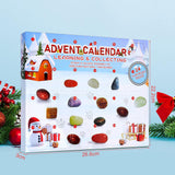 Crystal Advent Calendar 2023 for Kids, Gemstone Collection Advent Calendar Christmas Countdown Advent Calendar with 24 Real Gemstones, Natural Mineral Rock Collection Scientific Gift for Boys Girls