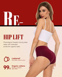 Rdiner Heavy Flow High Absorbency Period Underwear Women, Leakproof Panties Postpartum Menstrual Hipster Briefs Teens 3 Pack