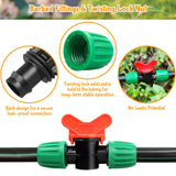 Gardrip 10 Pack Drip Irrigation Valve for 1/2 Inch Drip Tubing (1/2" ID x 0.65" OD)：1/2'' In-line Locked Barbed Ball Valve Drip Line Shut Off Valve Parts In Irrigation System for Garden