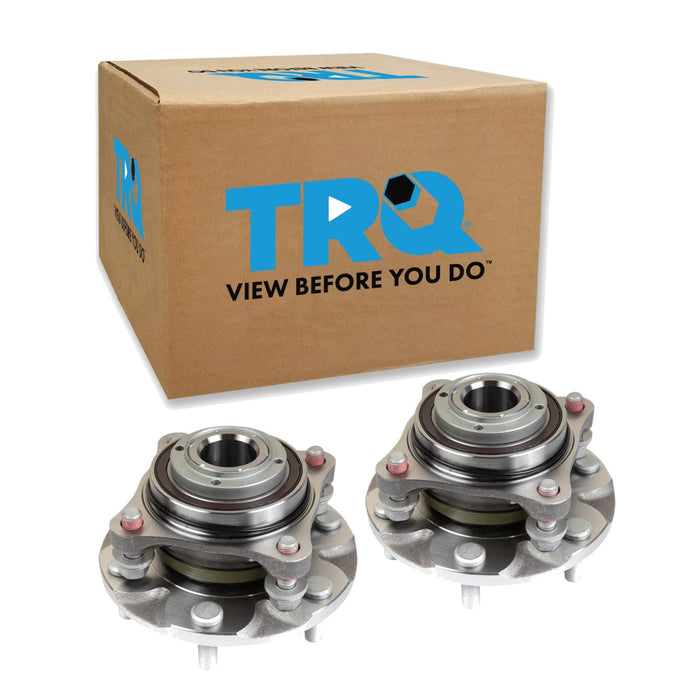TRQ Front Left and Right Wheel Bearing and Hub Assembly 2 Piece Set for REAR WHEEL DRIVE MODELS ONLY Compatible with 05-15 Pre Runner 2WD 03-23 Toyota 4Runner 2WD 07-14 FJ Cruiser 2WD 16-23 Tacoma 2WD