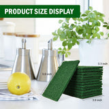 YoleShy 80 PCS Scouring Pad, Dish Scrubber Scouring Pads,4 x 6 inch Green Reusable Household Scrub Pads for Dishes, Kitchen Scrubbers & Metal Grills