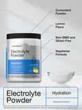 Horbäach Electrolytes Powder | 16 oz | 130 Servings | Hydration Supplement | Vegetarian | Keto-Friendly | Non-GMO, Gluten Free Formula | Lemon Flavor