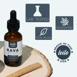 LEILO Kava Root Liquid Extract | Concentrated Kava Drops to Support Relaxation | 70% Extraction Strength - Alcohol-Free | (1 FL OZ, 30 Servings)