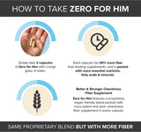 California Basics Fiber Supplements for Men (500 Count) - Daily Dietary Chia Flaxseed Psyllium Husk Vegan Capsules - High Fiber Supplement Pills Zero for Him Extra Strength Fiber Pills
