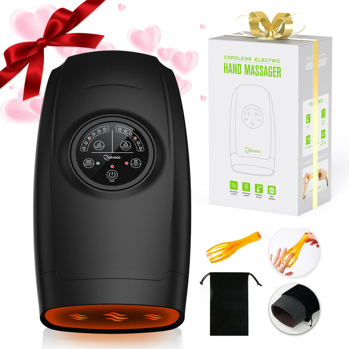 Morelax Mothers Day Gifts for Mom from Daughter,Hand Massager with Heat,Compression & Heating,Cordless Hand Massager Machine for Arthristis, Carpal Tunnel,Birthday Gifts for Women
