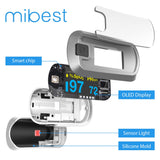 mibest OLED Finger Pulse Oximeter, O2 Meter, Dual Color White/Silver