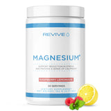 REVIVE MD Magnesium Powder Supplement - Magnesium Carbonate & Taurate Powder Drink Support Healthy Bones, Muscles, & Nerves - Vegan-Friendly, Gluten-Free, & Soy-Free (30 Servings) (Raspberry Lemonade)
