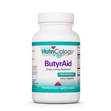 Nutricology ButyrAid Supplement 200 mg - Butyrate, Gut Health, Butyric Acid, Tributyrin Complex, Colon Lining Nutrition, Postbiotics, Delayed-Release Vegetarian Capsules - 100 Count