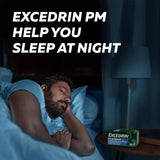 Excedrin PM Sleep Aid with Headache Relief Caplets for Nighttime Headaches and Sleeplessness - 100 Count