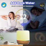 Otheya Scent Essential Oil Diffuser 2 Pack Max 200 ML Ultrasonic Cool Mist Humidifiers and Aromatherapy Diffuser 2in1,7-Colour Night Light Auto Shut-Off for Office Home Bedroom Office（Yellow）