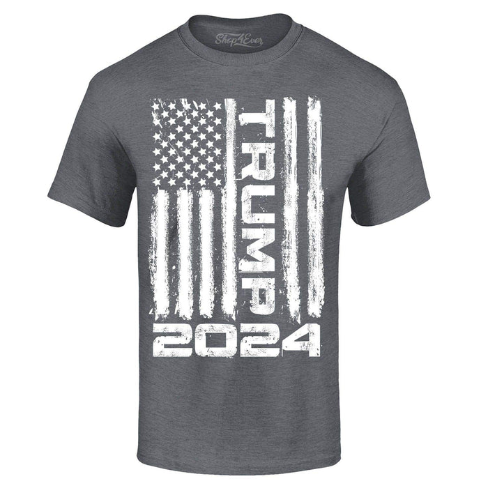 shop4ever® Trump Flag 2024 T-Shirt XX-Large Dark Heather 0