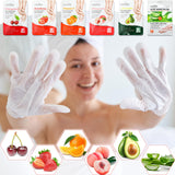 Swiffen 24 Pcs Fruits Beauty Hand Foot Mask Bulk Hydrating Hand Foot Moisturizing Gloves Shea Butter Aloe Mask for Spa Kit Beauty Skincare Gift Beauty Kits for Women