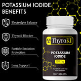 Potassium Iodide Tablets 130 mg Pack of 2 (300 Tablets) Thyroid Support Fast Dissolving Tablets | Potassium Iodine Pills YODO Naciente Emergency Survival Iodine Dietary Supplement | KI Pills Non-GMO