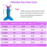 Fishkidtail Little Girls Princess Mermaid Costume for Girls Dress Up with Accessory for Christmas Birthday Party Supplies