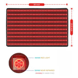LOVTRAVEL LED 660nm Red Light Therapy Mat 38'' X 23.6'' 850nm Near Infrared Light Therapy Devices Large Pads for Whole Full Body Pain Relief
