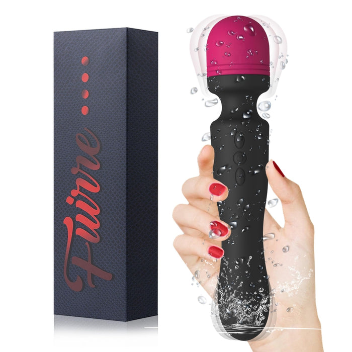 Fuirre New Cordless Double-Ended Available Relaxation Myofascia Tool Handheld Portable Wireless Travel Home Office Work Sports Silicone Use to Relieve Deep Tissue Muscle Pain and Fatigue,RedBlack