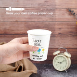 LITOPAK 400 Pack 8 oz Disposable Paper Coffee Cup, Hot/Cold Beverage Drinking Cups for Water, Paper Coffee Cups, White Paper Hot Coffee Cups, Suitable for Party, Picnic, Travel, and Events