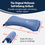 OPTP The Original McKenzie Self-Inflating AirBack Lumbar Support Low Back Support Pillow and Compact Travel Pillow - The Inflatable Lumbar Pillow Preferred by Physical Therapists