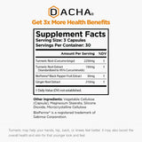 DACHA Tumeric Curcumin Supplement - 2250mg Joint Support Supplements Turmeric with Black Pepper Ginger 95% Curcuminoids Capsules