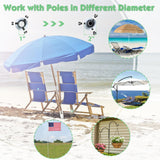 DAKEPOLE Beach Umbrella Sand Anchor,Heavy Duty Metal No Dig Beach Sand Ground Umbrella Anchor Stake,Windproof Strong Umbrella Screw Holder Stand for Umbrellas,Poles, Christmas Tree Stand Holder