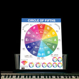 QMG The Circle of Fifths Poster for Guitar and Piano, Reference Guide for Beginner to Learn Harmony and Music Theory, Guitar Chord Posters, Polypropylene Paper Guitar Wall Chart (Size: 24”x30”)