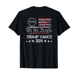 Trump Vance 2024 Retro Stripe Trump JD Vance (On Back) T-Shirt