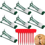 Kittmip 8 Pcs Outdoor Gopher Trap Easy to Set Mole Trap Weather Resistant Gopher Killer Vole Trap with 8 Pcs Red T Type Labels for Lawn Garden Farm (Green)