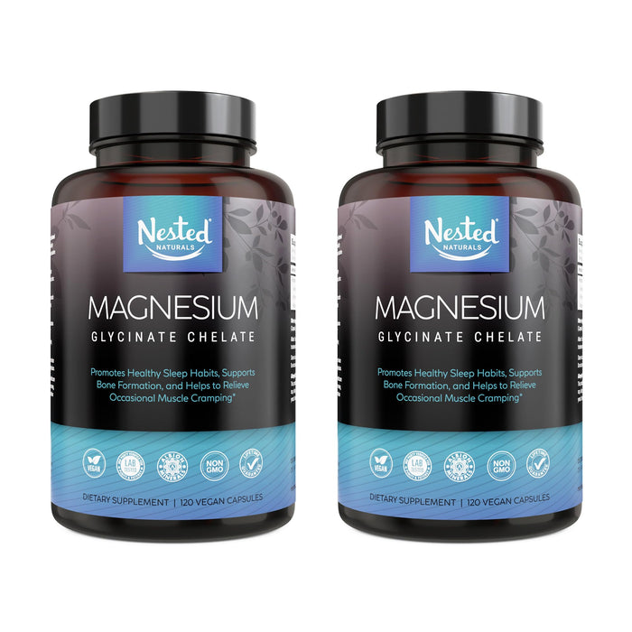 Chelated Magnesium Glycinate Supplement - 200 mg - 2-Pack