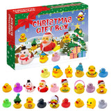 2024 Advent Calendar Rubber Ducks Bath Toys Christmas Blind Box Toy Ducks Mini Ducks for Kids Boys Girls Home Party Decoration Cruise Ducks Rubber Ducks in Bulk - 24 Pcs