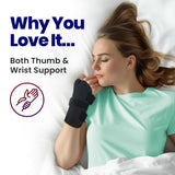 Thumb Splint & Wrist Brace | Carpal Tunnel Wrist Splint with Thumb Spica Splint | Thumb Stabilizer & Wrist Support For Tendonitis Pain, Arthritis, CMC Trigger Thumb (SM/MED, RIGHT HAND)