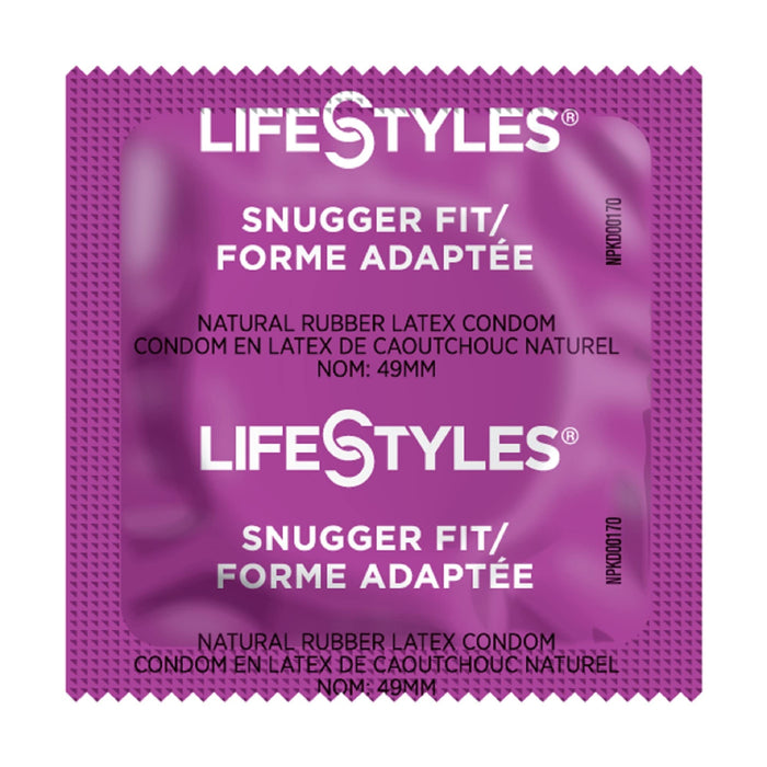 LIFETYLES Snugger Fit Condoms. 25 Pieces. Latex, Lubricated