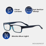 Readerest Blue Light Blocking Reading Glasses, UV Protection, Blue Light Glasses Men