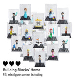 Minifigures Display Case, Acrylic Building Block Display Box, Action Figure Toys Storage for Lego Minifigure, Gift for Lego Lovers(12PCS)