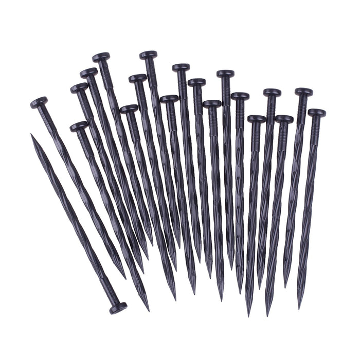 300PCS Spiral Landscape Anchoring Spikes, 8 Inch Landscape Spikes,Nylon Landscape Anchoring Spike for Garden Lawn Yard,Paver,Weed Barrier,Artificial Turf (8in-300 Count)