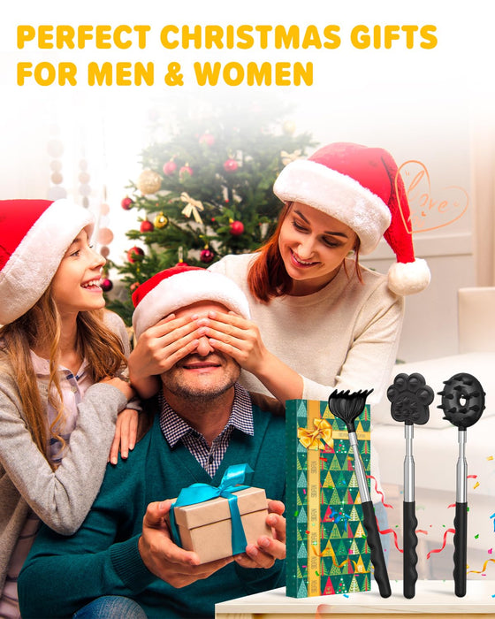 Stocking Stuffers for Men Back Scratcher - Christmas Gifts for Men Women Cool Items Funny Tools Ideas Extendable Gadgets for Men Husband Wife Dad Kids Elderly Gag White Elephant Gifts for Adults