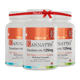 WELLNESS EXTRACT Eannatto Tocotrienols Deltagold 125mg, Vitamin E Tocotrienols Supplements 60 Softgel, Tocopherol Free, Supports Immune Health, Non-GMO, Gluten Free & Antioxidant(Pack of 3)