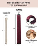 Heatless Hair Curler Overnight Heatless Curls Blowout Rods Headband Blow out Hair Rollers Velvet Rods for Long Hair No Heat Curlers Curling Rods Hair Wrap for Sleep Curls Styling Tools Wine